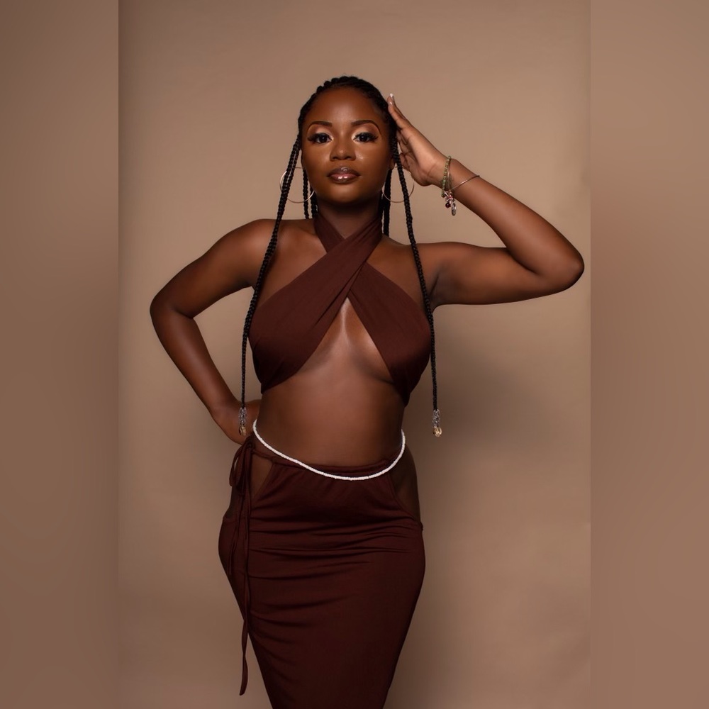 Brown Two Piece Set